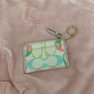 Coach Pastel Coin Purse Key Chain